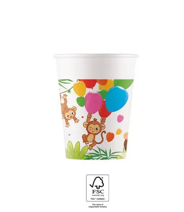 Jungle Balloons pappersmuggar 8-pack 200 ml FSC