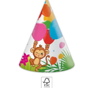 Jungle Balloons festhatt, 6 st FSC