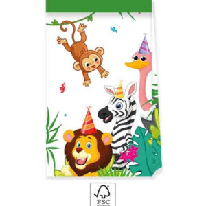 Jungle Balloons papperspåsar set om 4 FSC