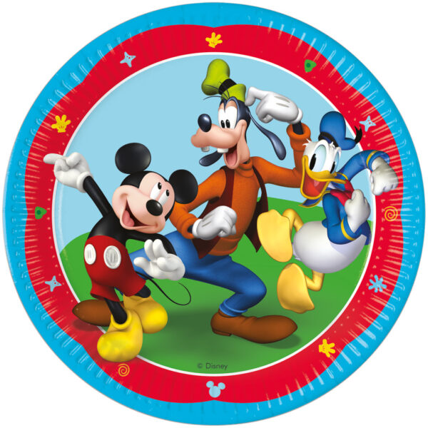 Disney Mickey Rock the House papperstallrik 8-pack 23 cm FSC