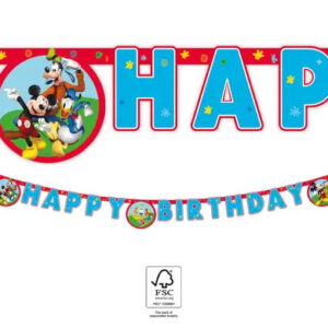 Disney Mickey Rock the House Happy Birthday-skylt FSC 2 m