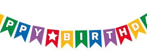 Happy Birthday pappersgirlang flerfärgad 2,3 m
