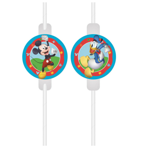 Disney Mickey Rock the House papperssugrör, 4-pack FSC