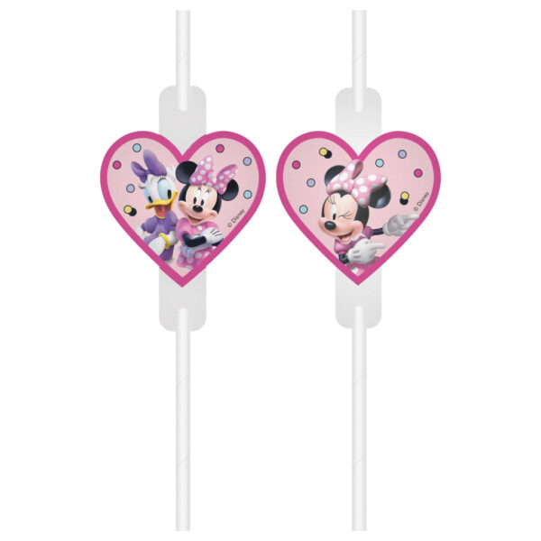 Disney Minnie Junior sugrör i papper, set om 4 FSC