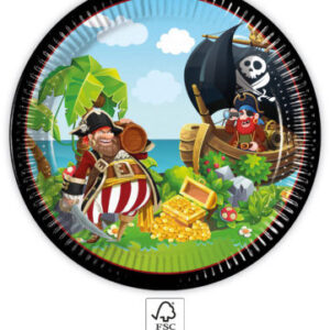 Pirate Island pappersassiett 8 st 23 cm FSC