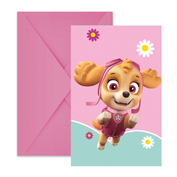 PAW Patrol inbjudningskort Skye och Everest 6-pack FSC