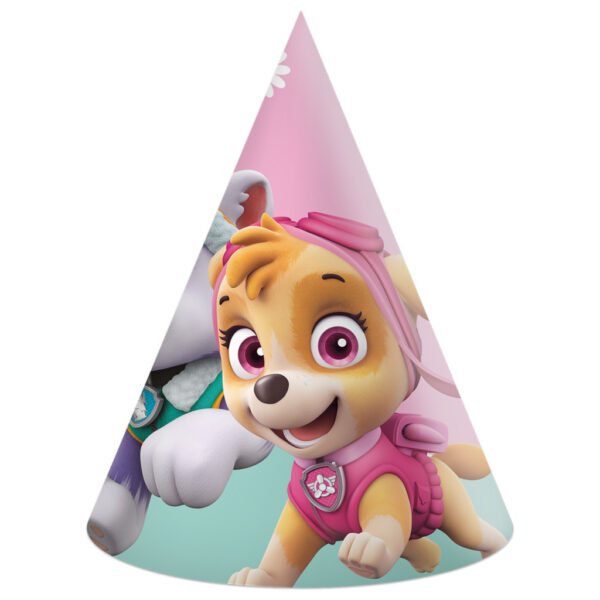 Paw Patrol Skye och Everest partyhatt, shako 6-pack FSC