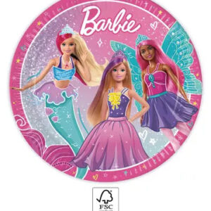 Barbie Fantasy pappersassietter 8 st 23 cm FSC
