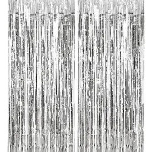 Färg Silver Gardiner, Silver Dörrgardin 2 m