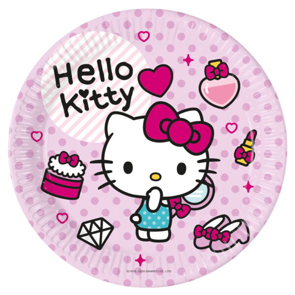Hello Kitty Fashion papperstallrik 8-pack 23 cm FSC