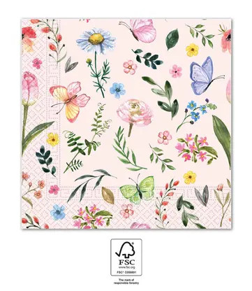 Butterfly Rosa 20-pack servetter 33x33 cm FSC