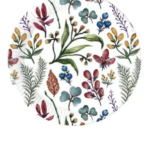 Flower Herbs Pappersassiett 8 st 23 cm