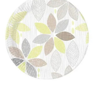 Flower Foliage Leaf Pappersassiett 8-pack 23 cm