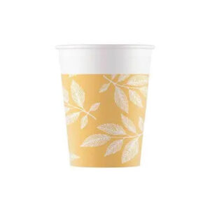 Flower Orange Leaves pappersmuggar 8 st 200 ml