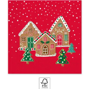 Christmas Gingerhouses servetter 20-pack 33x33 cm FSC