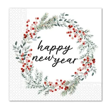 Happy New Year-servetter 20-pack 33x33 cm FSC