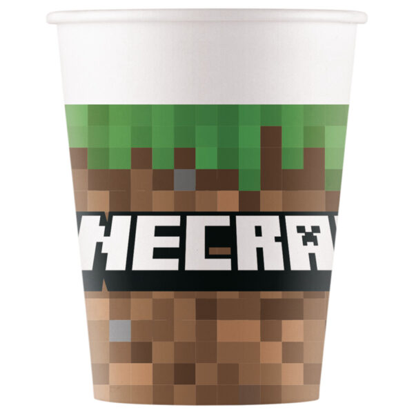 Minecraft gröna pappersmuggar 8-pack 200 ml FSC