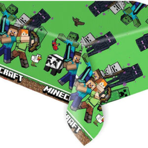Minecraft Duk 120x180 cm – Plastduk Barnkalas – Engångsduk Party – Minecraft Motiv