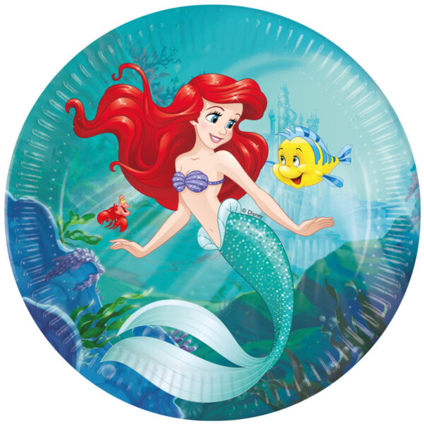 Disney Princess Ariel pappersassietter 8-pack 23 cm FSC