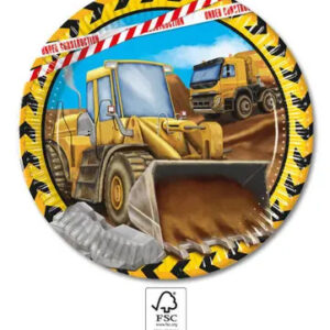 Construction Grabber papperstallrikar 8-pack 23 cm FSC