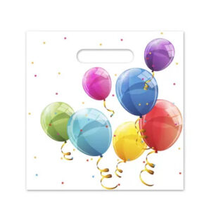 Ballong glittrande papperspresentpåse set om 4