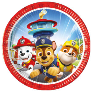 Paw Patrol Rescue Heroes pappersassietter 8 st 20 cm FSC