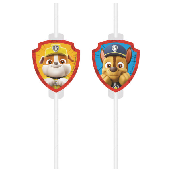 Paw Patrol Rescue Heroes papperssugrör, 4-pack FSC