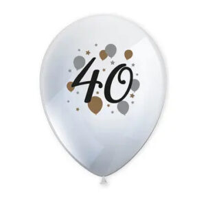 Happy Birthday Milestone Happy Birthday 40 ballong, set om 6, 11 tum (27,5 cm)