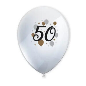 Happy Birthday 50 Ballonger, 6 st 11 tum (27,5 cm)