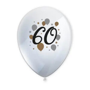 Happy Birthday 60 Ballonger, 6 st 11 tum (27,5 cm)