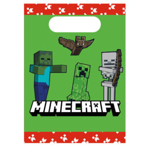 Minecraft grönt papperspresentpåseset, 4-pack