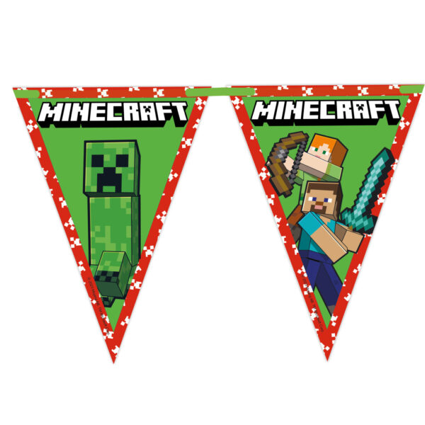 Minecraft grön flaggspel 2,3 m FSC