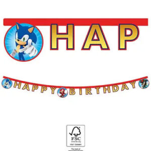 Sonic the Hedgehog Grattisbanner FSC 2 m