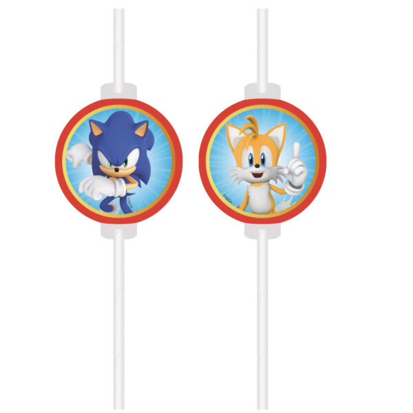 Sonic the Hedgehog Sega Sonic the Hedgehog Papperssugrör, 4-pack FSC
