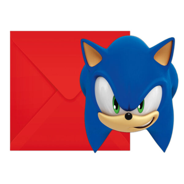 Sonic the Hedgehog Sega inbjudningskort 6 st FSC