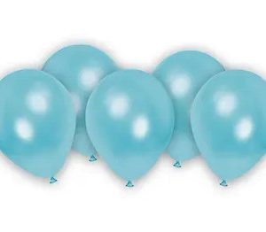 Colour Metallic Pastellblå Ballong, förpackning med 8