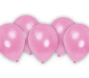 Färg Metallic Pastellrosa Ballong, 8 st