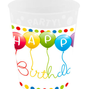 Happy Birthday micro premium plastmugg 250 ml