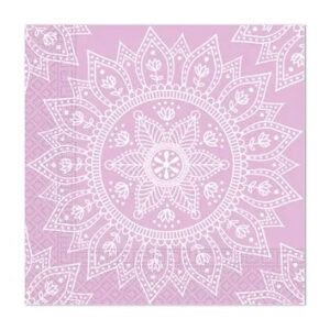Servett Colour Purple White Mandala 20-pack, 33x33 cm FSC