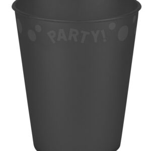 Party Black mikrovågssäker plastmugg 250 ml