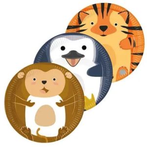 Animals Zoo papperstallrikar 8 st 23 cm FSC