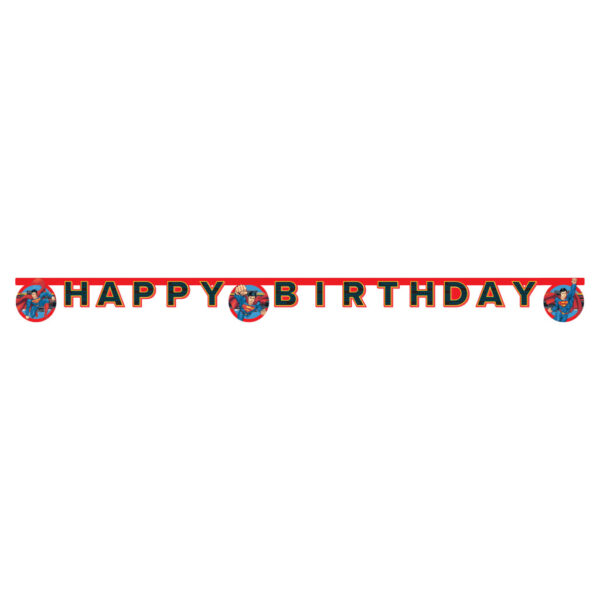 Superman Krypton Happy Birthday-skylt 200 cm FSC