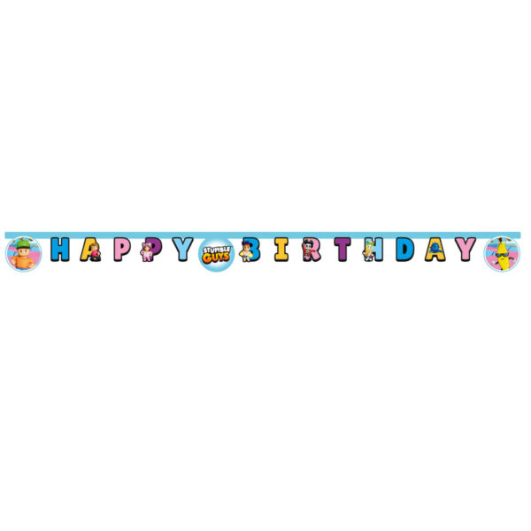Stumble Guys Chaos Runner Happy Birthday-skylt 200 cm FSC