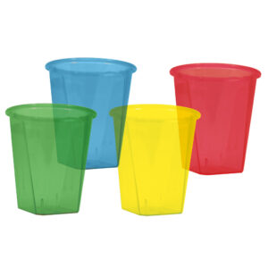 Färgglatt plastshotglas set 12 st 50 ml