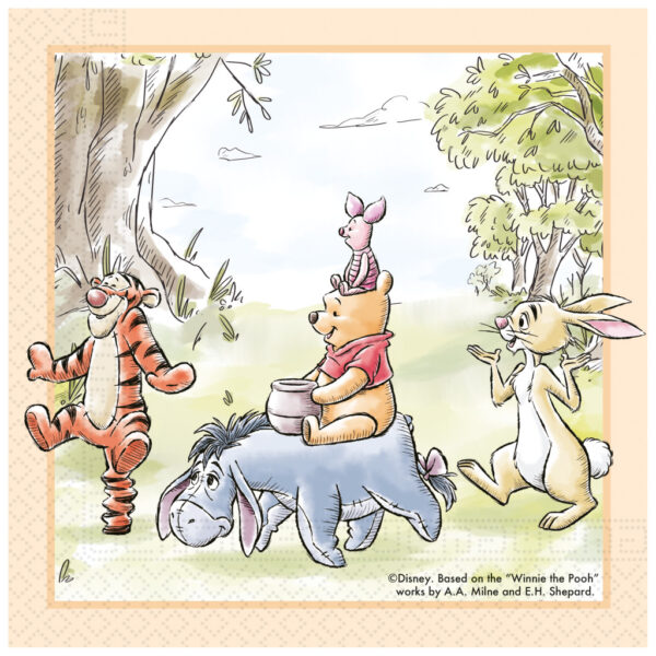 Disney Winnie the Pooh Loves Nature 20-pack servetter 33x33 cm FSC