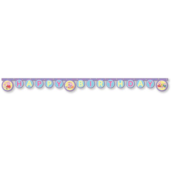 Greta Gris With Love Happy Birthday-skylt 200 cm FSC