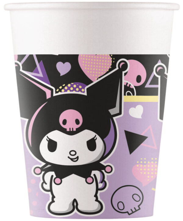 Hello Kitty Kuromi Pop Art pappersmuggar 8-pack 200 ml FSC
