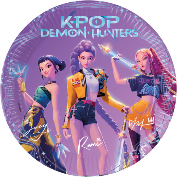 K-pop Demon hunters Honmoon pappersassiett set om 8, 23 cm FSC