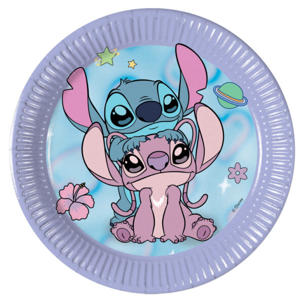 Disney Lilo and Stitch Angel Cute papperstallrikar 8-pack 20 cm FSC