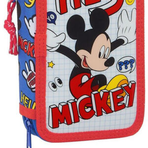 Disney Mickey pennfodral med innehåll, 2 lager